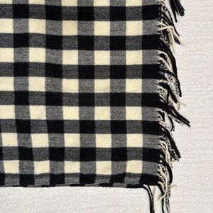 Plaid Black and Cream Scarf
